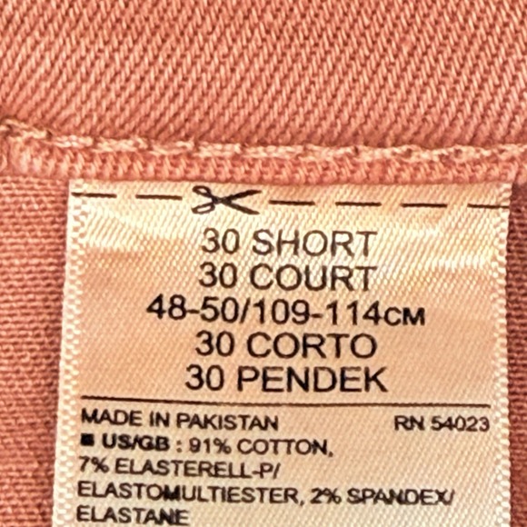 Banana Republic Women Jeans High-rise Skinny 30 Short Straight Leg Perect Peach - Picture 4 of 11